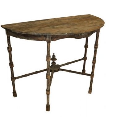 Vintage Demi-Lune Rustic Table (1 of 6)