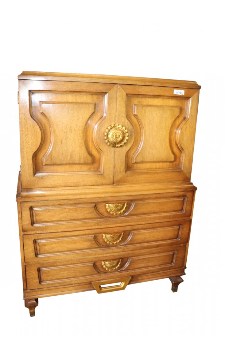 Manner of James Mont Hollywood Regency Fitted Chest (1 of 2)