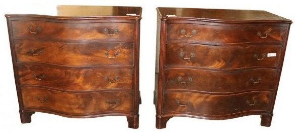Pair of Rare Johan Tapp Signed Chippendale Chests (1 of 6)