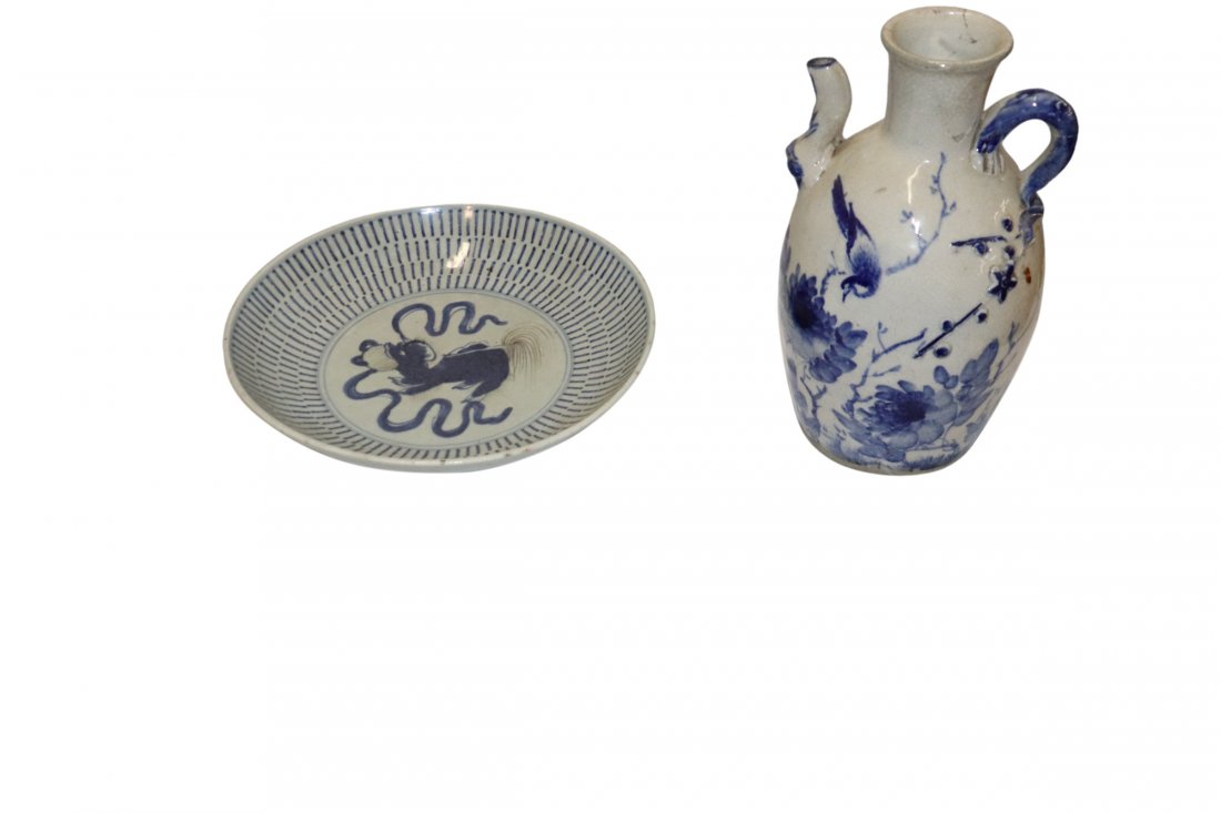 2 Blue And White Antique Chinese  Items (1 of 3)