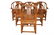 6 Horseshoe Back Carved Chinese Chairs