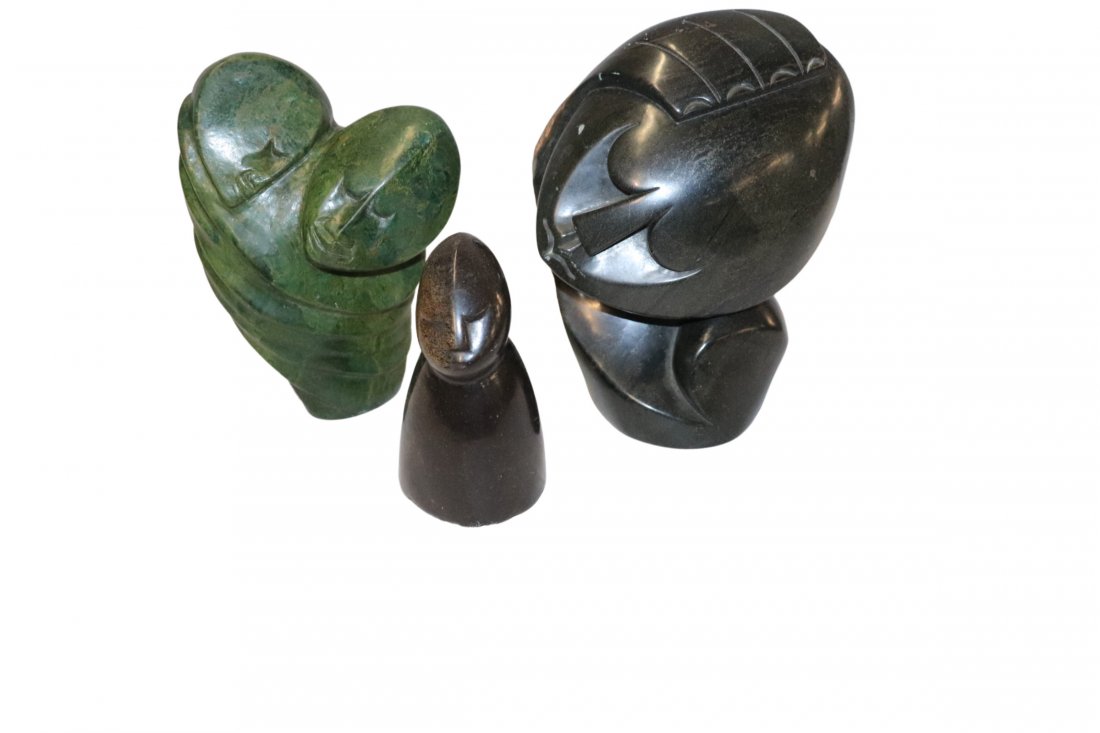 3 Shona Art Sculpture Pieces K. Zenda (1 of 2)