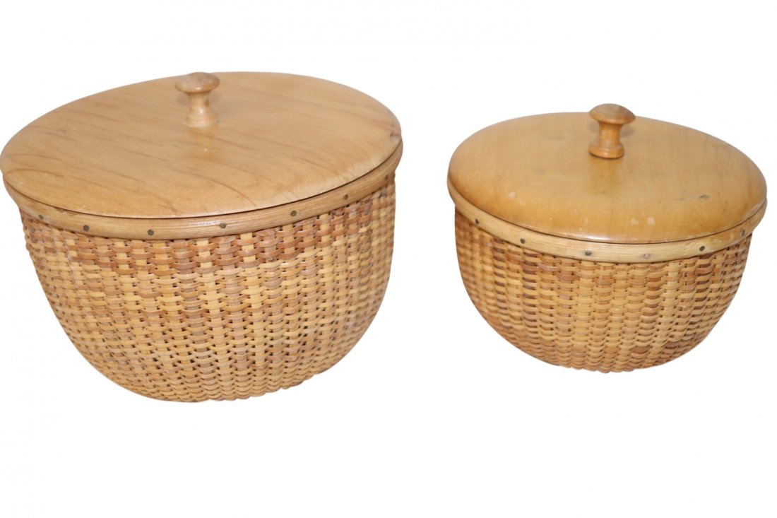 Set Don Craven Nantucket Baskets with Liids (1 of 5)