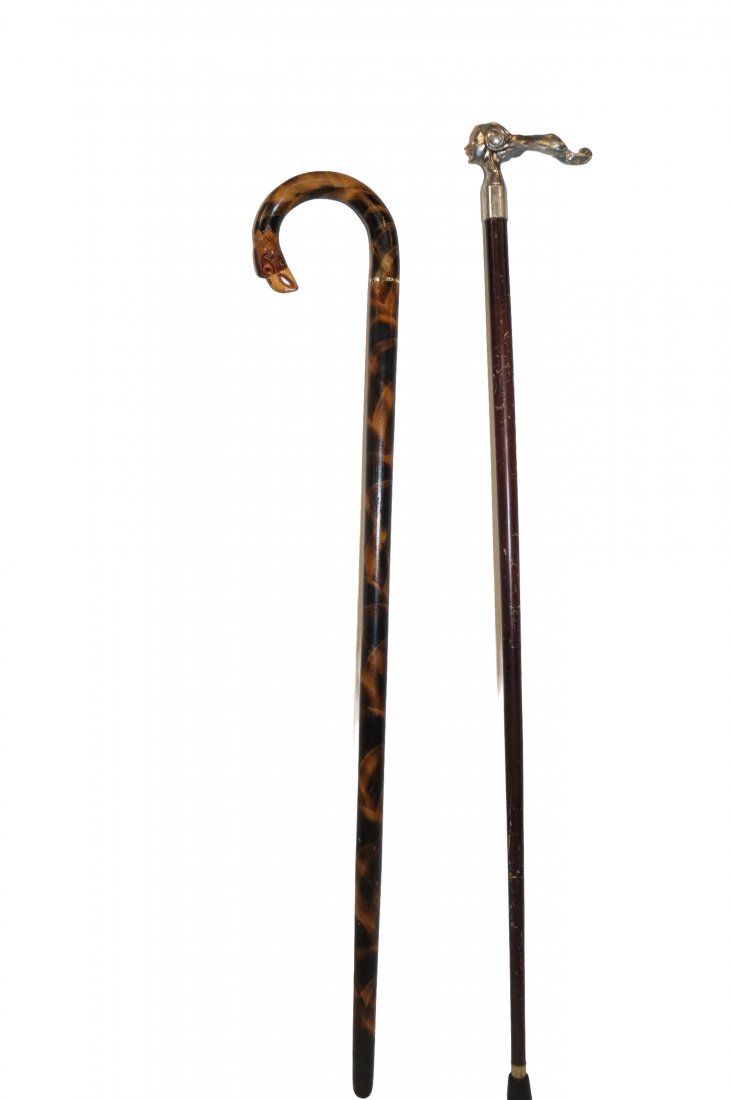 2 Vintage Wood Canes (1 of 10)