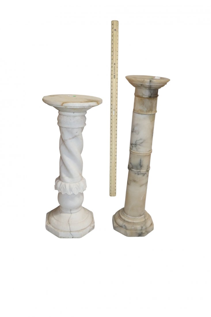 Pair of Marble Pedestal Stands (1 of 5)