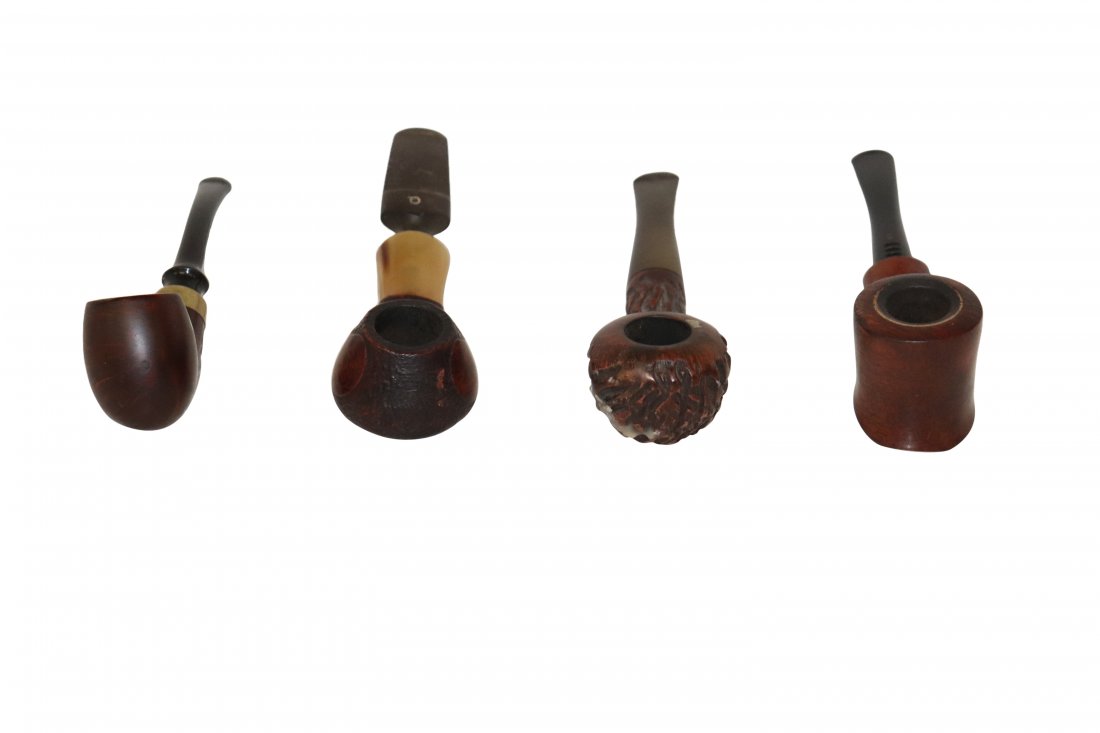 Collection of 4 Vintage Retro Wood Pipes (1 of 9)