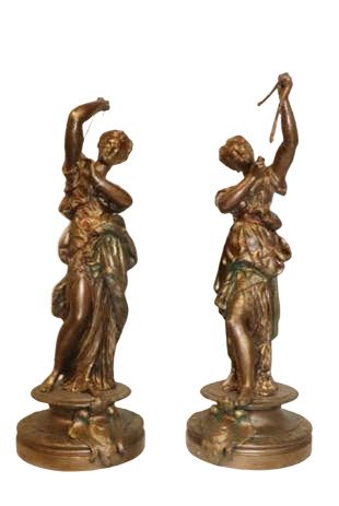 Pair of Women Warrior Statues (1 of 6)