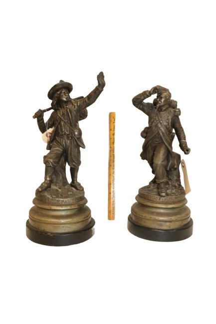 "Le re Tour" and Le De Part"  Metal Statues (1 of 8)