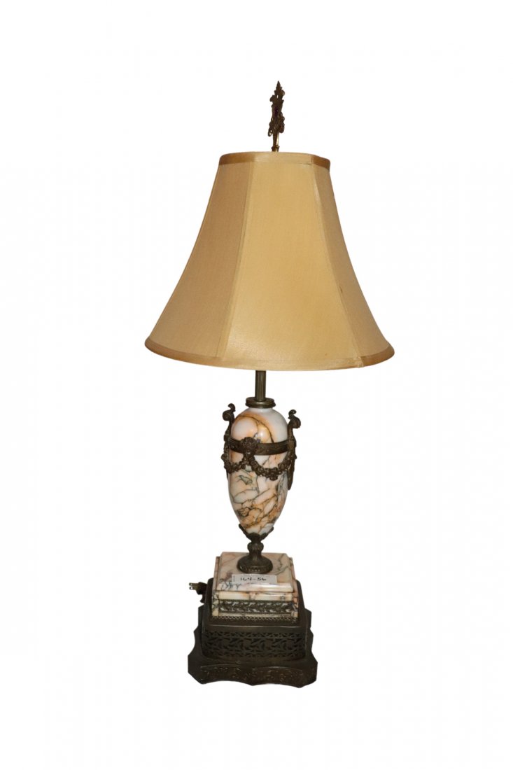 Antique Bronze & Marble Lamp (1 of 6)