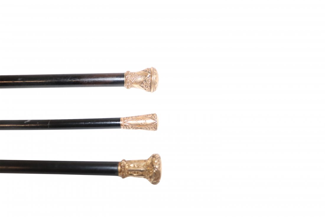 3 Distinguished Estate Walking Sticks Decorative Knob (1 of 8)