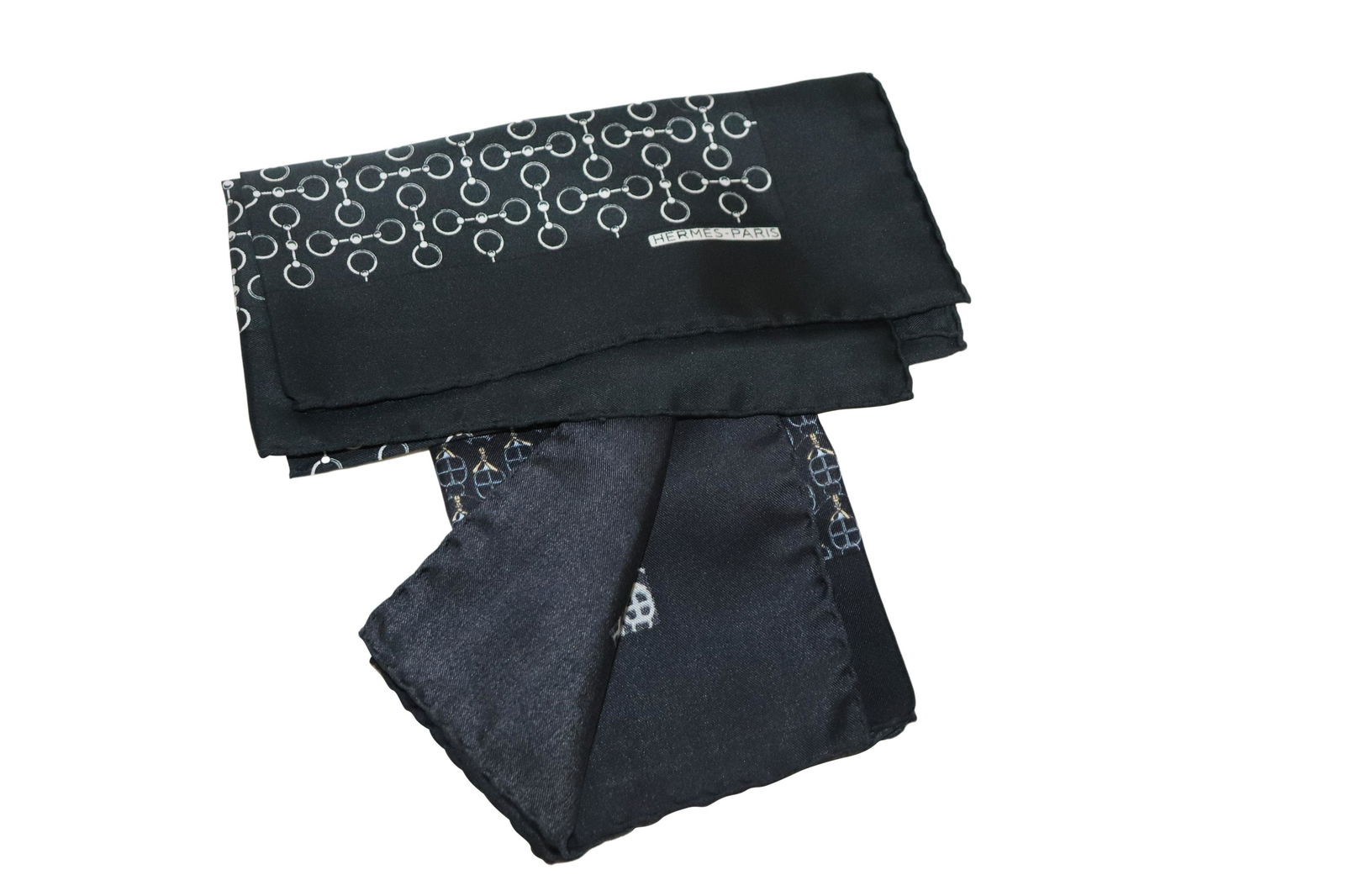 2 Classic Authentic Hermes Pocket Squares (1 of 6)