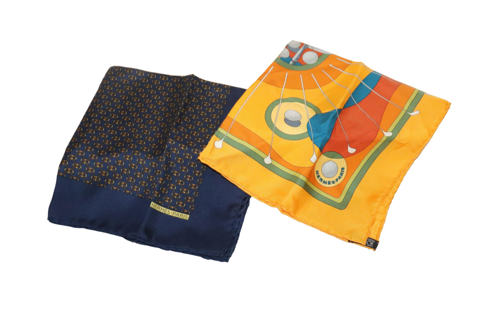 Hermes Swing and Classic Blue Authentic  Pocket Square (1 of 8)