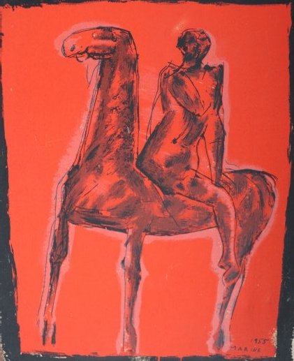 Signed Marino Marini Horse Abstract Art (1 of 4)