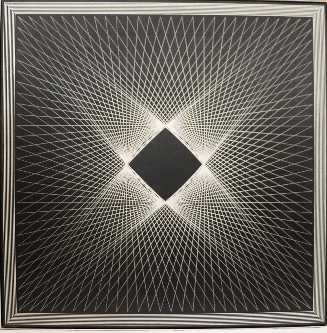 Large Mid Century Modern Abstract Art Signed (1 of 4)