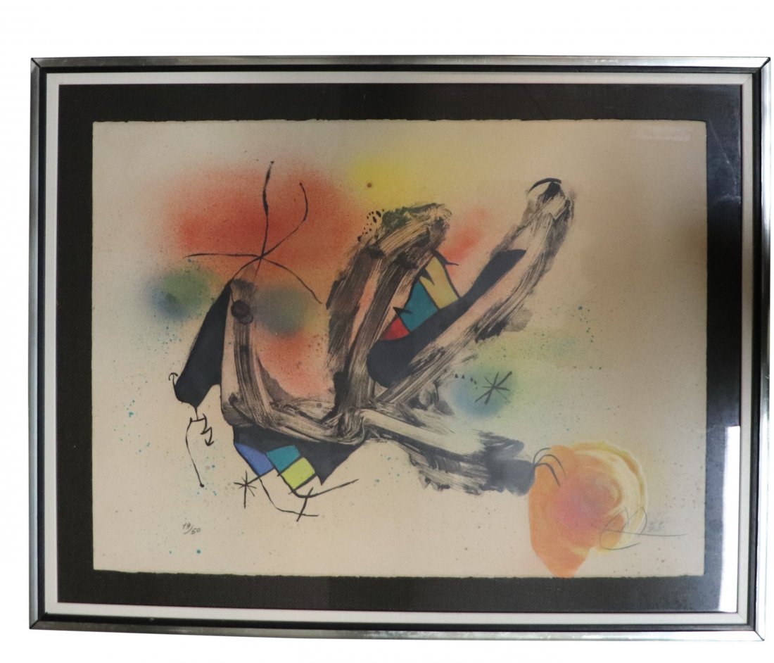 Joan Miro signed and numbered lithograph. (1 of 6)