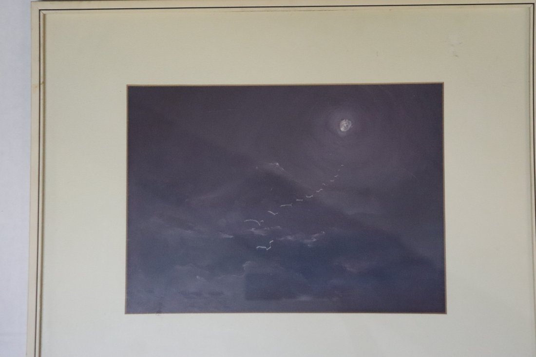 Asian Abstract Modernist Art  Dramatic Blue & Purple (1 of 5)