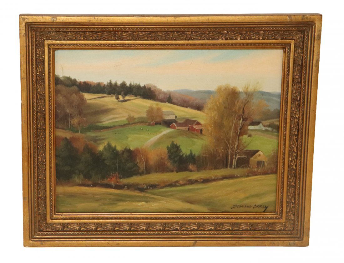 Bernard Corey Signed Farm Landscape Painting (1 of 3)