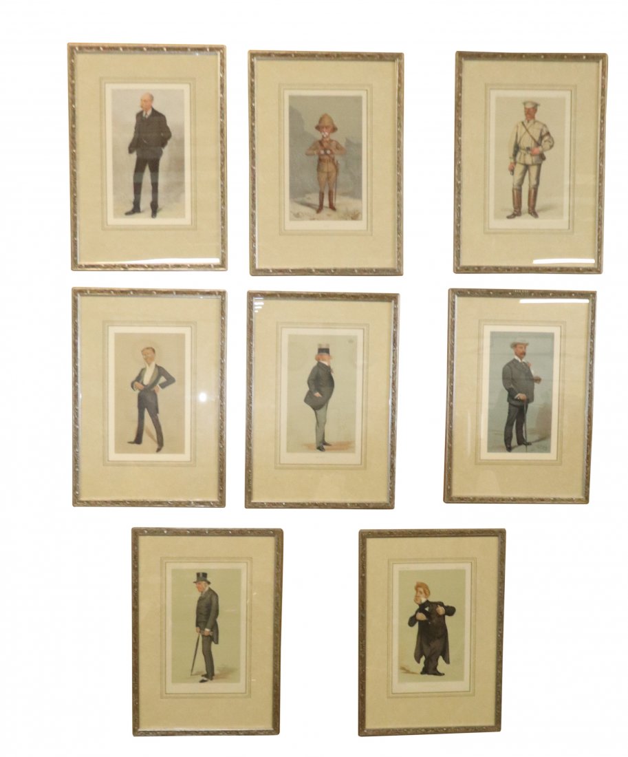 Collection of 8 Vanity Fair Framed Spy Prints (1 of 8)
