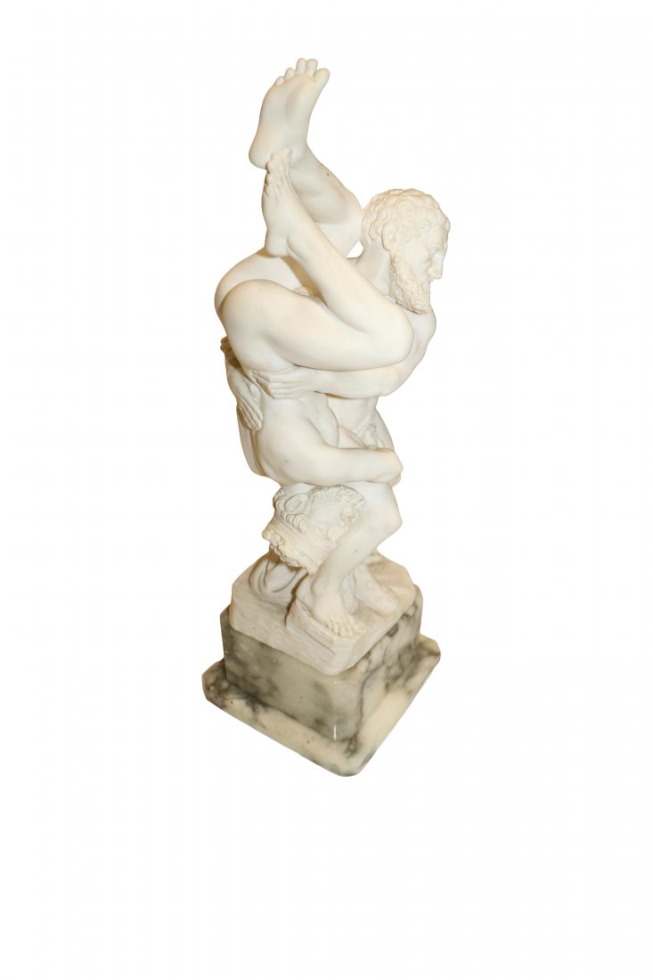 Nude Men Parian Bisque Statue: Nude Men Parian Bisque Statue Dimensions: 20 inches x 6 1/2 inches x 6 1/2 inches Please refer to photos for more details. CONDITION Please inspect each lot and deem your own opinions on condition, de