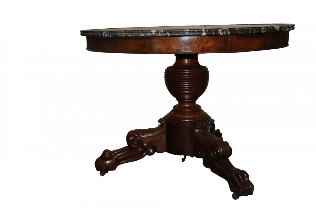 Claw Foot Black Marble Top Table (1 of 2)