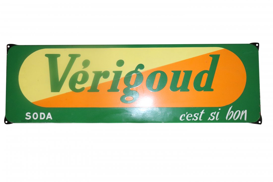 Painted  Advertising Enameled Metal Sign (1 of 3)