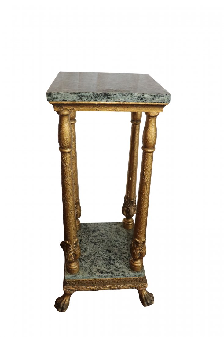 Marble Top Pedestal Gray (1 of 5)