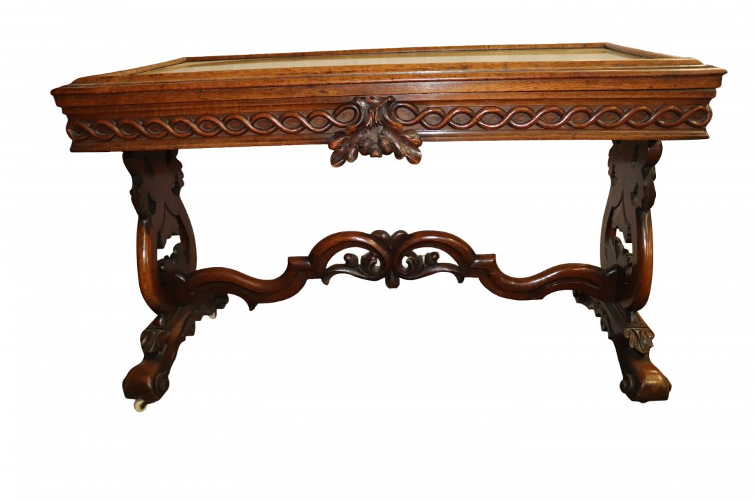 Fine Antique Carved Display Rosewood Table (1 of 7)