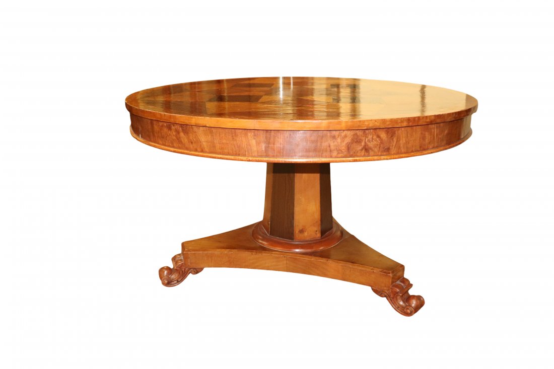 Biedermeier Fruitwood Parquetry 19th Century Table (1 of 4)
