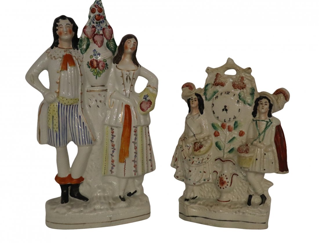 Two Staffordshire Porcelain Figurines (1 of 6)