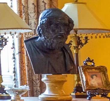 Antique Bronze and Marble Bust of Homer (1 of 3)