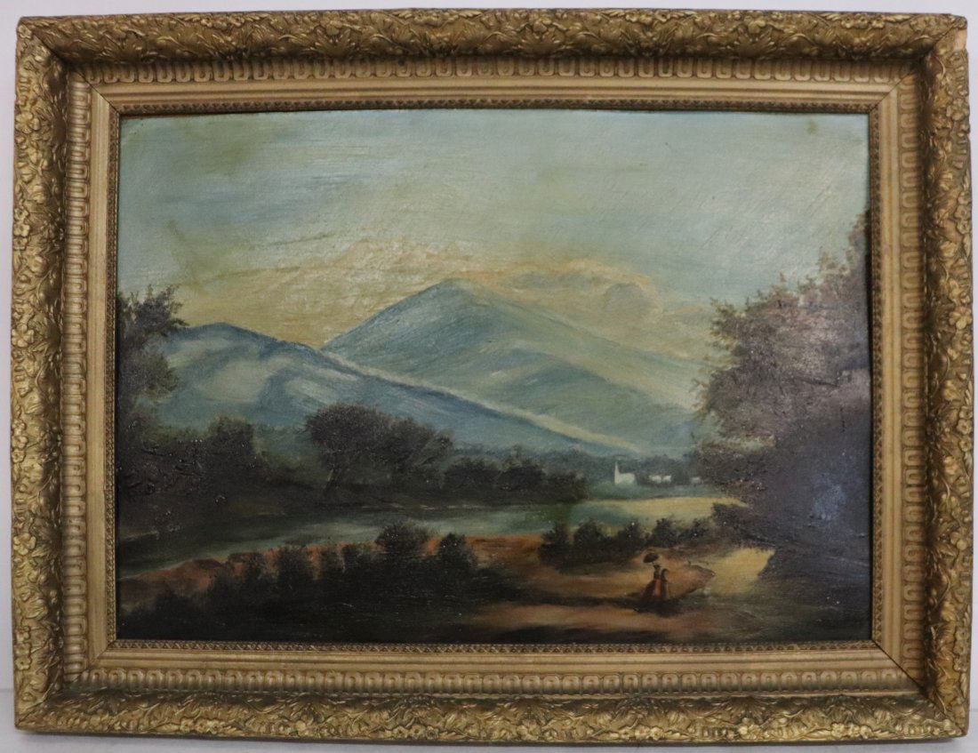 Landscape Water Scene Painting Signed Della Valle (1 of 4)