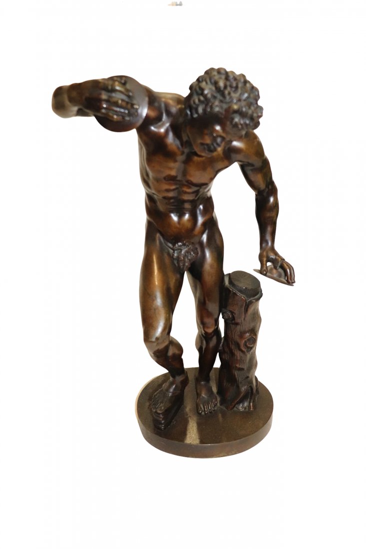 Statue of Pan Greek Mythology Statue. Playing Cymbals (1 of 3)