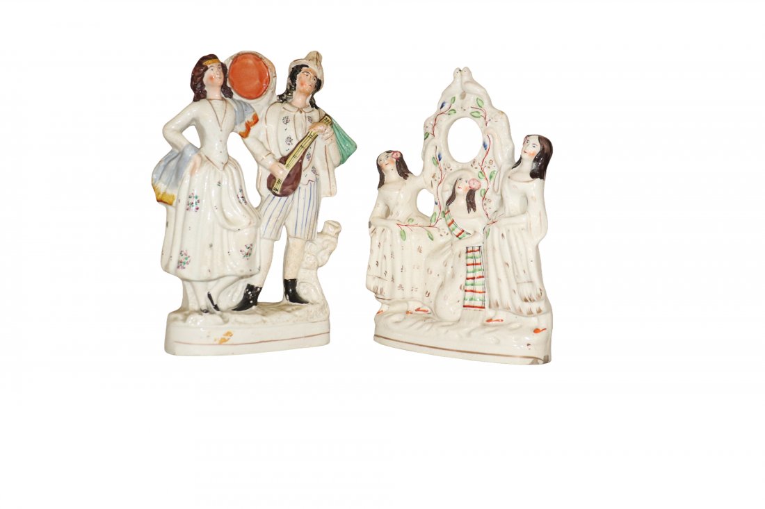 Pair Staffordshire Porcelain Figurines (1 of 5)