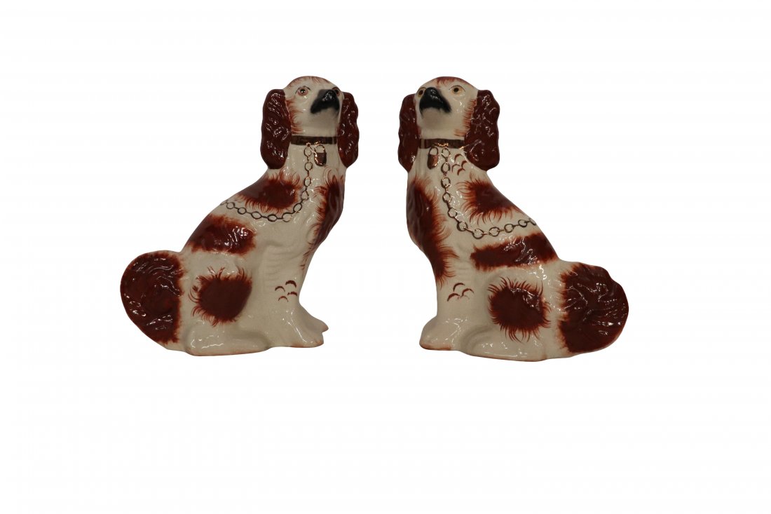 Pair of King Charles Staffordshire Porcelain Figurine (1 of 6)