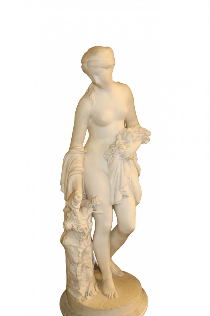 Neoclassical  Signed Demetria Carusi Marble Statue (1 of 3)