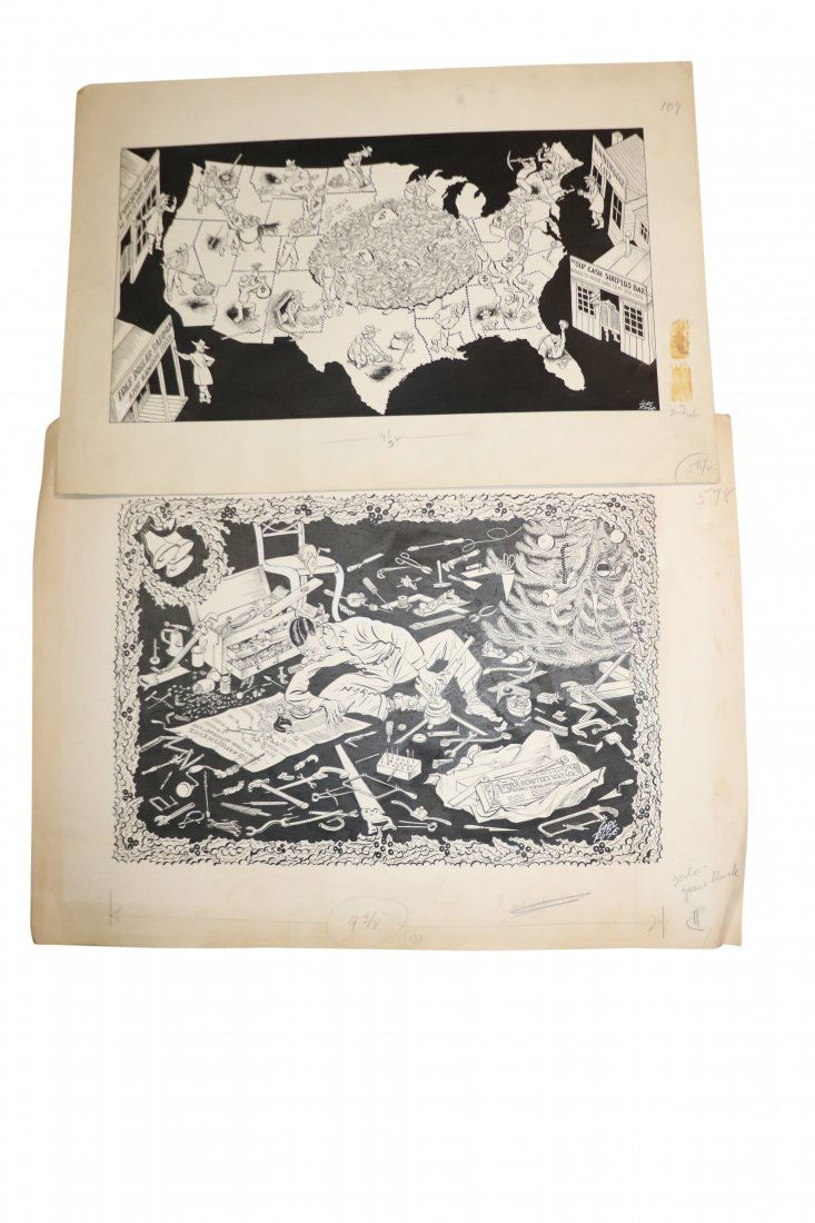 Carl Rose Original Christmas Illustrations Signed (1 of 4)