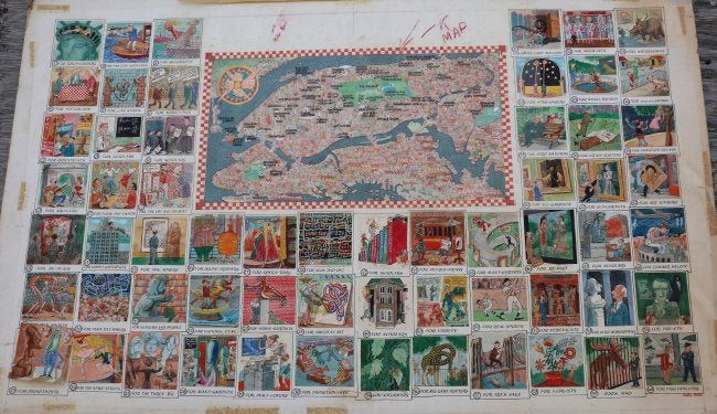 Carl Rose Original Illustration Map NY City Landmarks (1 of 9)