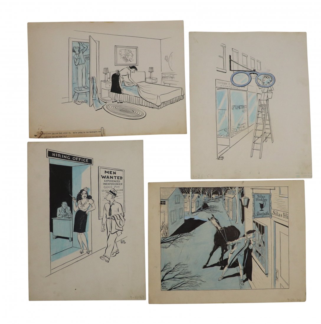 Original Carl Rose Illustrations for New Yorker (1 of 9)