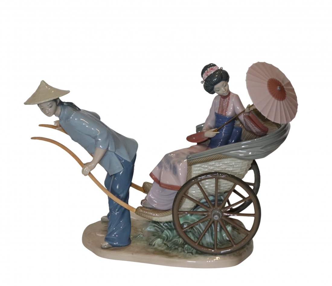 Lladro Figurine Rickshaw Ride- Signed (1 of 5)