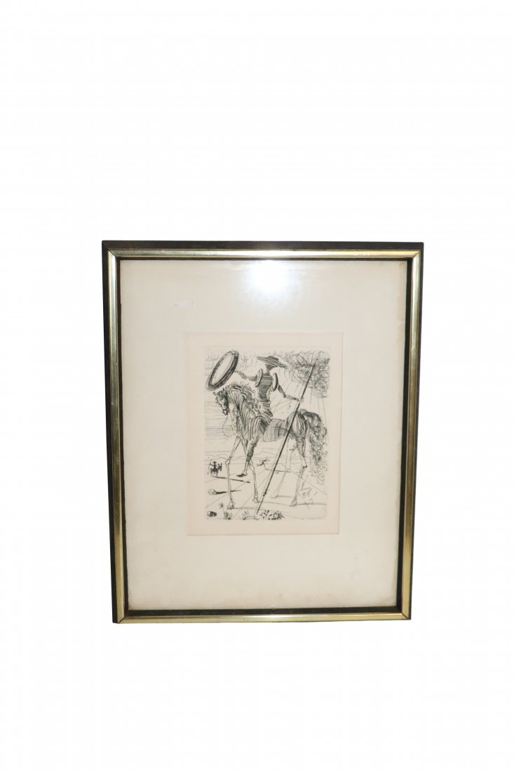 Salvador Dali Signed Etching Don Quixote (1 of 4)