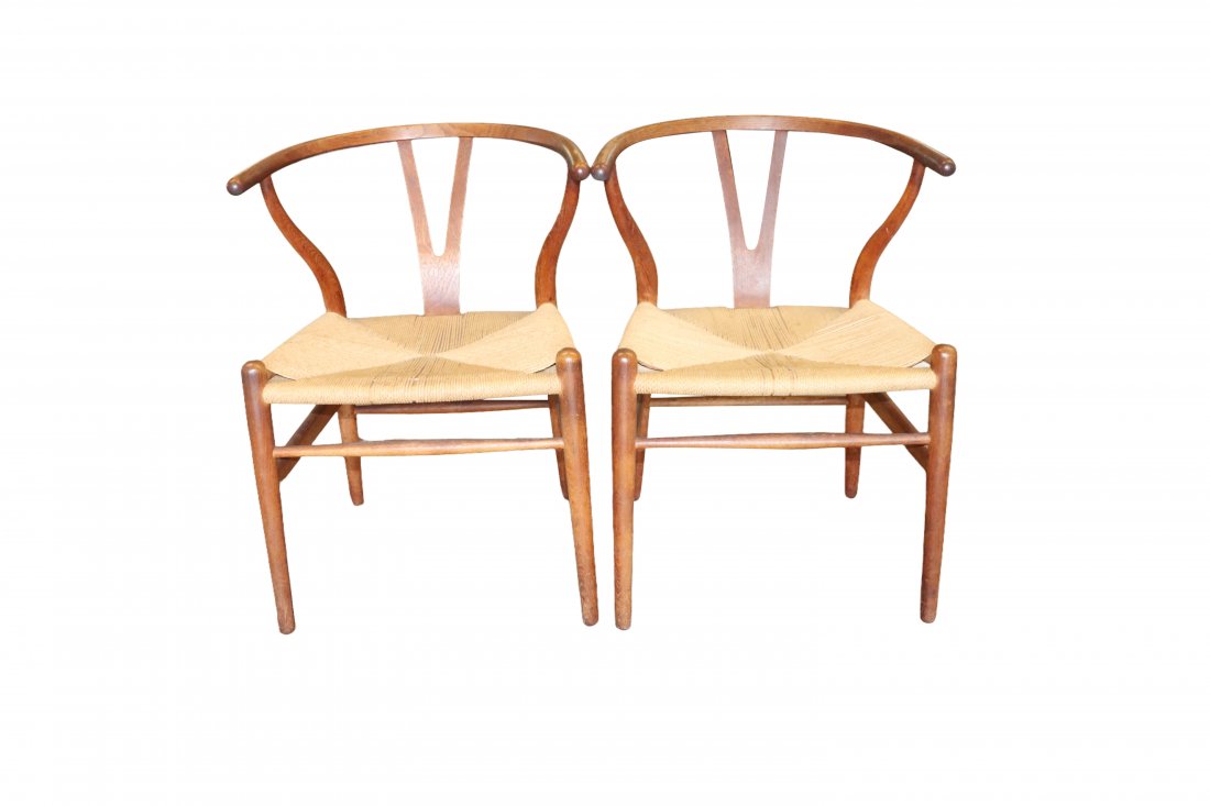 Hans Wegner Wishbone Chairs Pair (1 of 3)