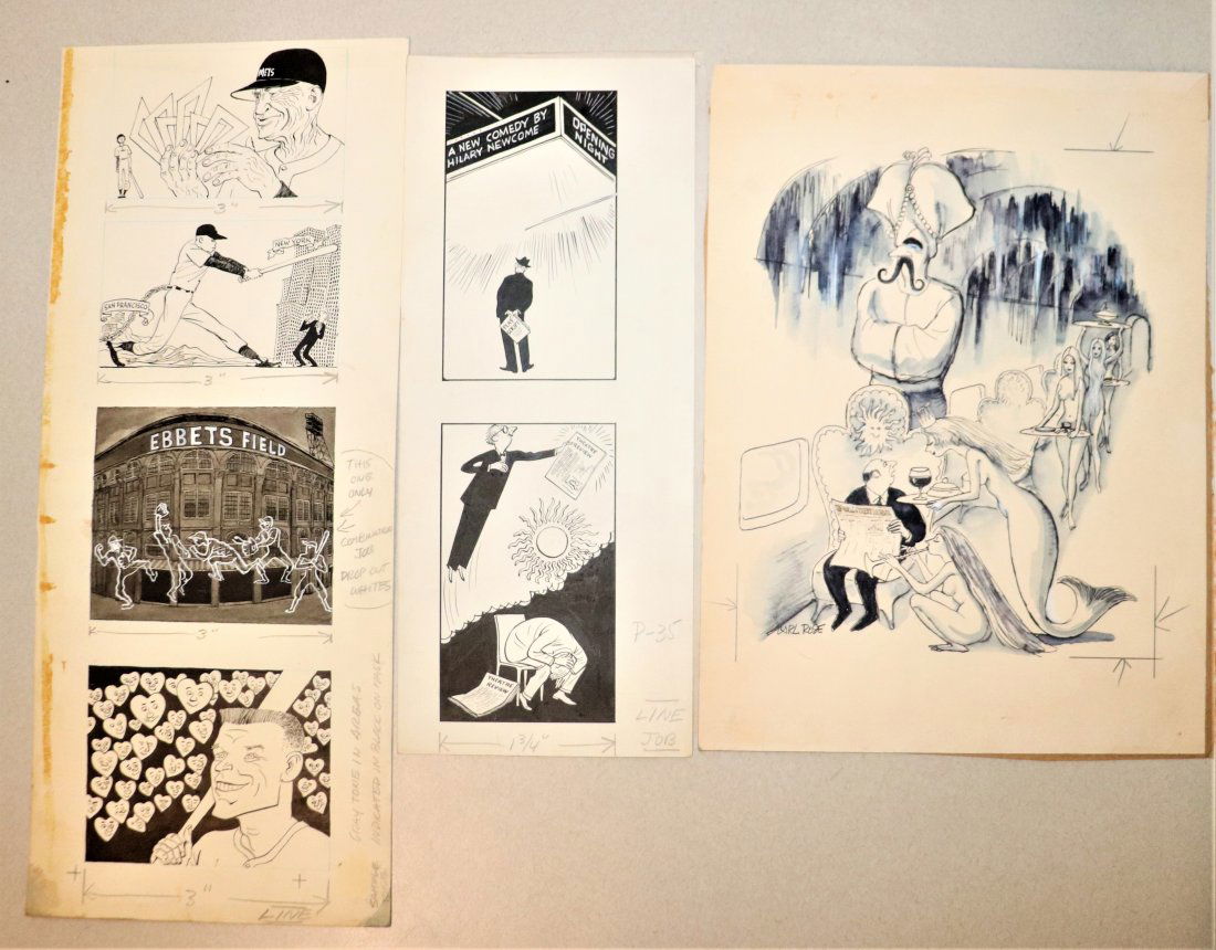 Carl Rose Original Illustrations, Ebbet's Field (1 of 4)