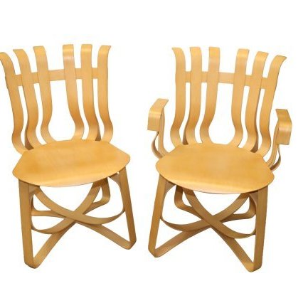 Knoll Frank Gehry Hat Trick Chairs, Original Signed (1 of 6)