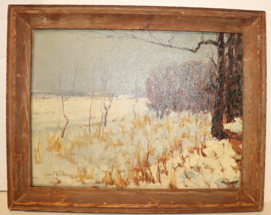 Henry MacGinnis Signed Oil on Canvas Landscape Painting (1 of 5)