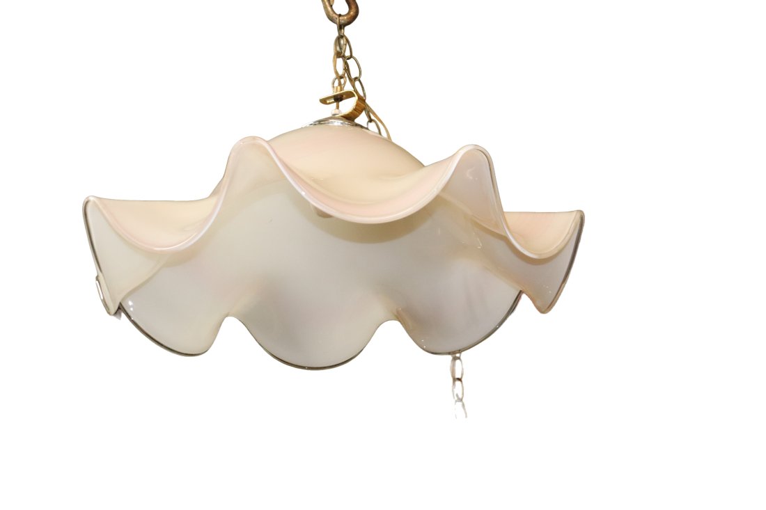Vintage Murano Art Glass Ruffled Chandelier (1 of 4)