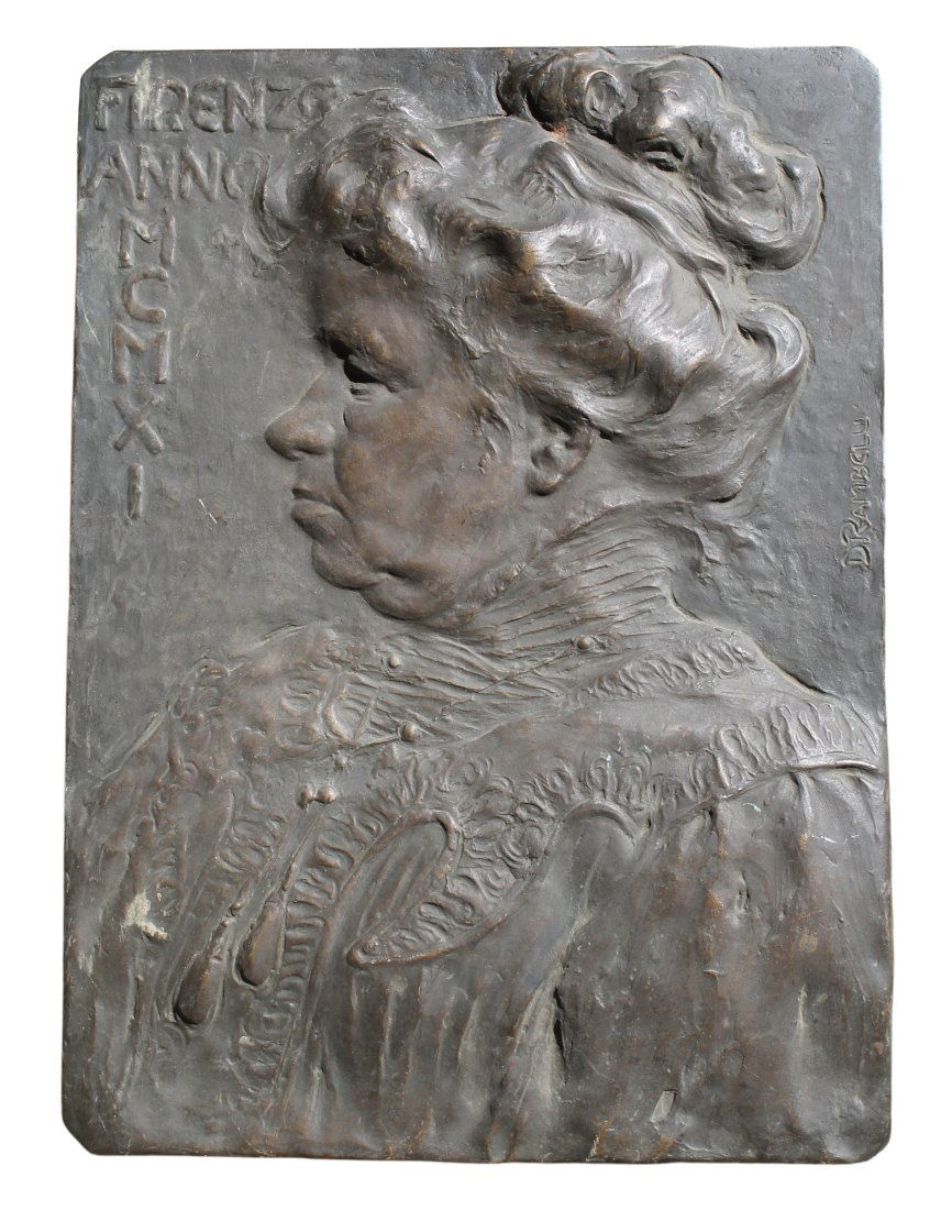 Bronze Relief Plaque Signed Drambell (1 of 3)