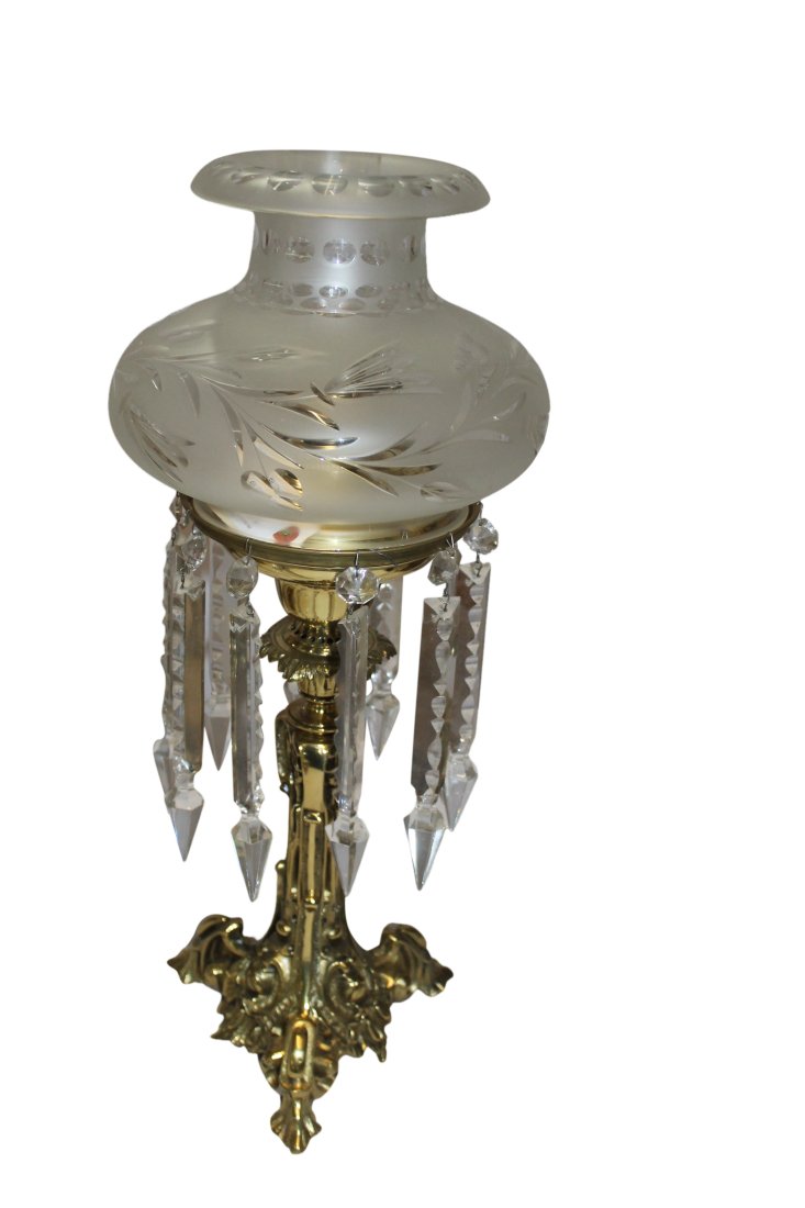 Gilt & Bronze Sinumbra Style Oil Lamps (1 of 3)