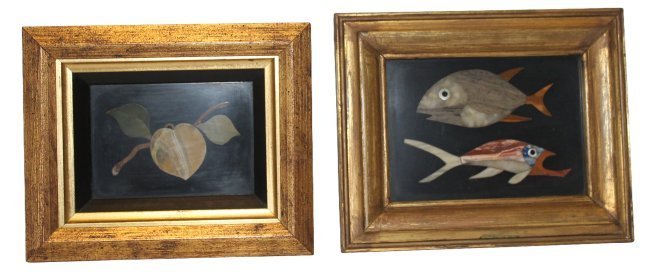 Pietra Dura Pair of Plaques. G. Ugolini (1 of 6)