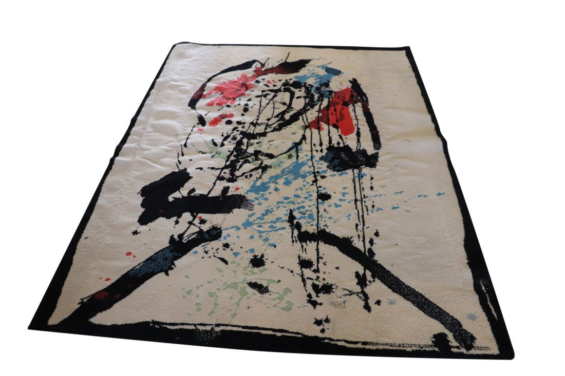 1980s Axminster Ege Art Line Abstract Art Rug by Robert Jacobsen (1 of 12)