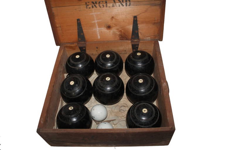 Vintage Bocce Ball Set In Original Box